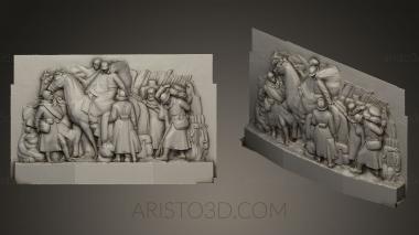 High reliefs and bas-reliefs, historical and religious (GRLFH_0303) 3D model for CNC machine